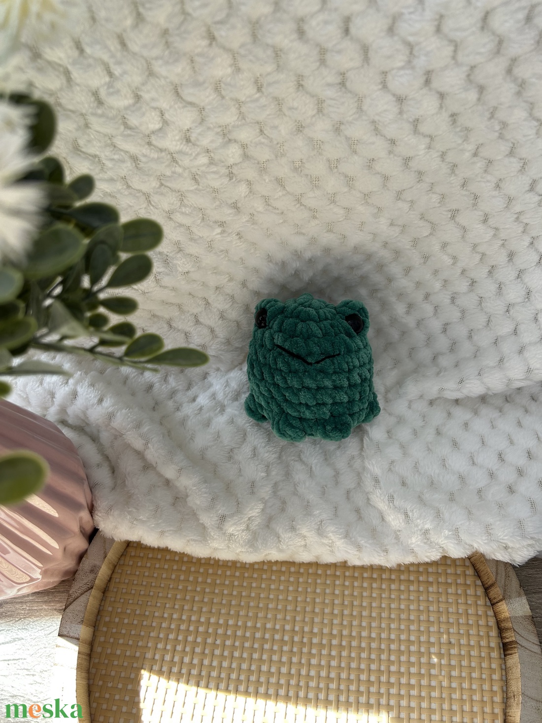 Horgolt béka (sötétzöld) - játék & sport - plüssállat & játékfigura - béka - Meska.hu