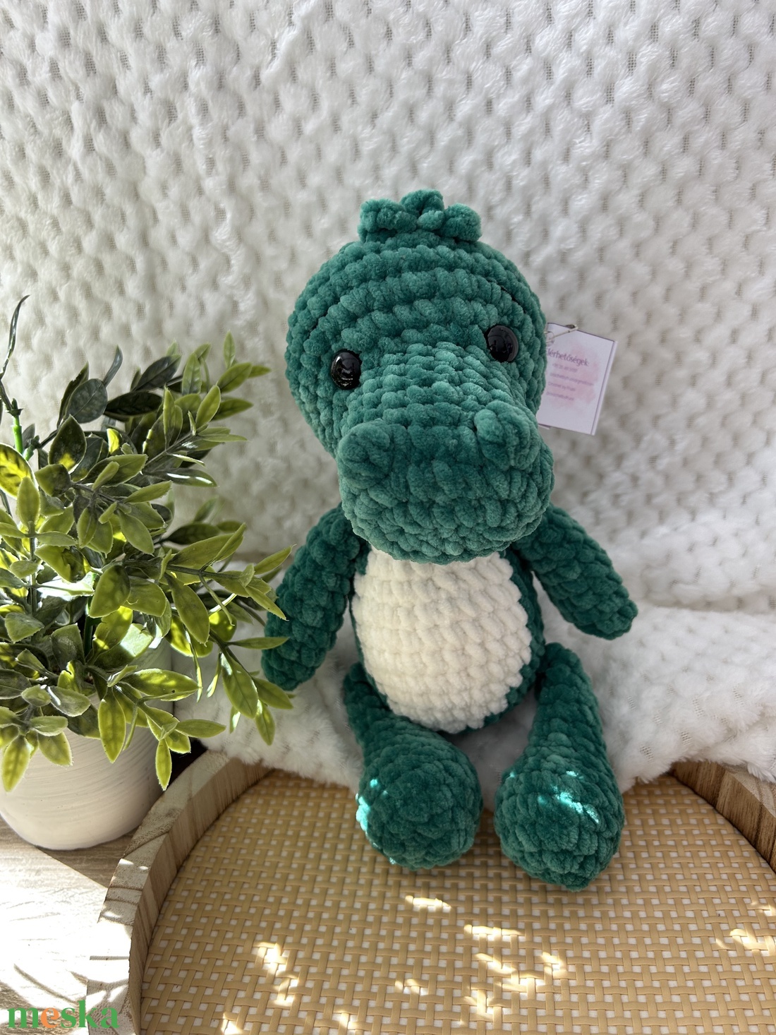 Horgolt krokodil  - játék & sport - plüssállat & játékfigura - plüss dínók - Meska.hu