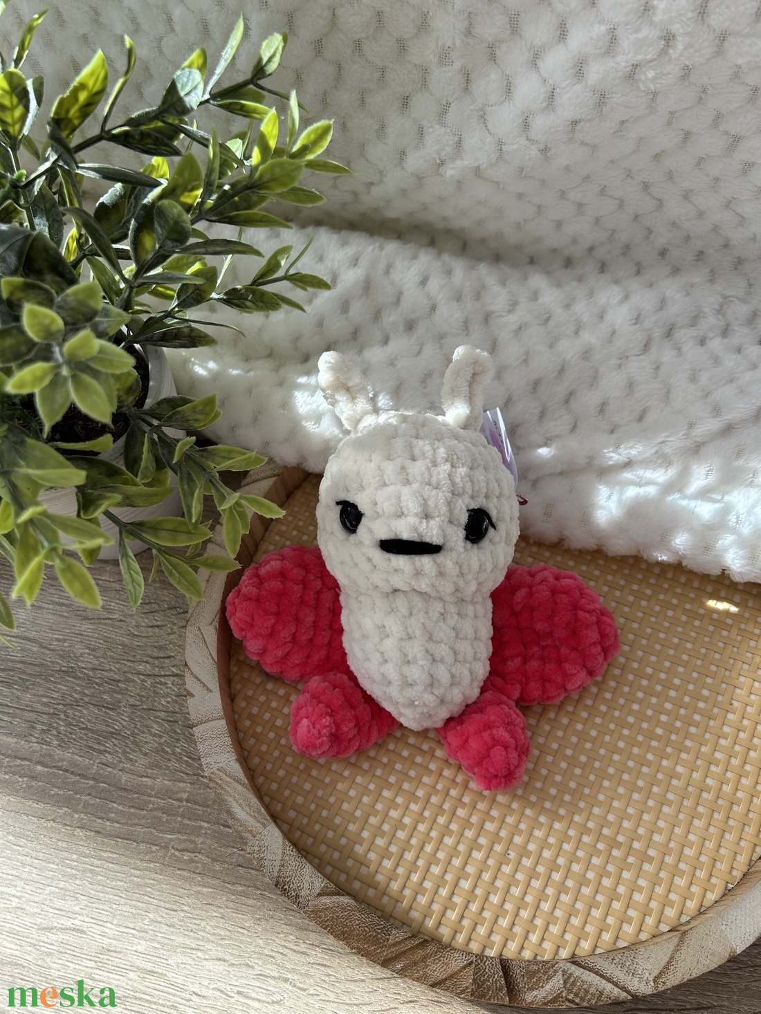 Horgolt pillangó ( sötétrózsaszín) - játék & sport - plüssállat & játékfigura - pillangó - Meska.hu