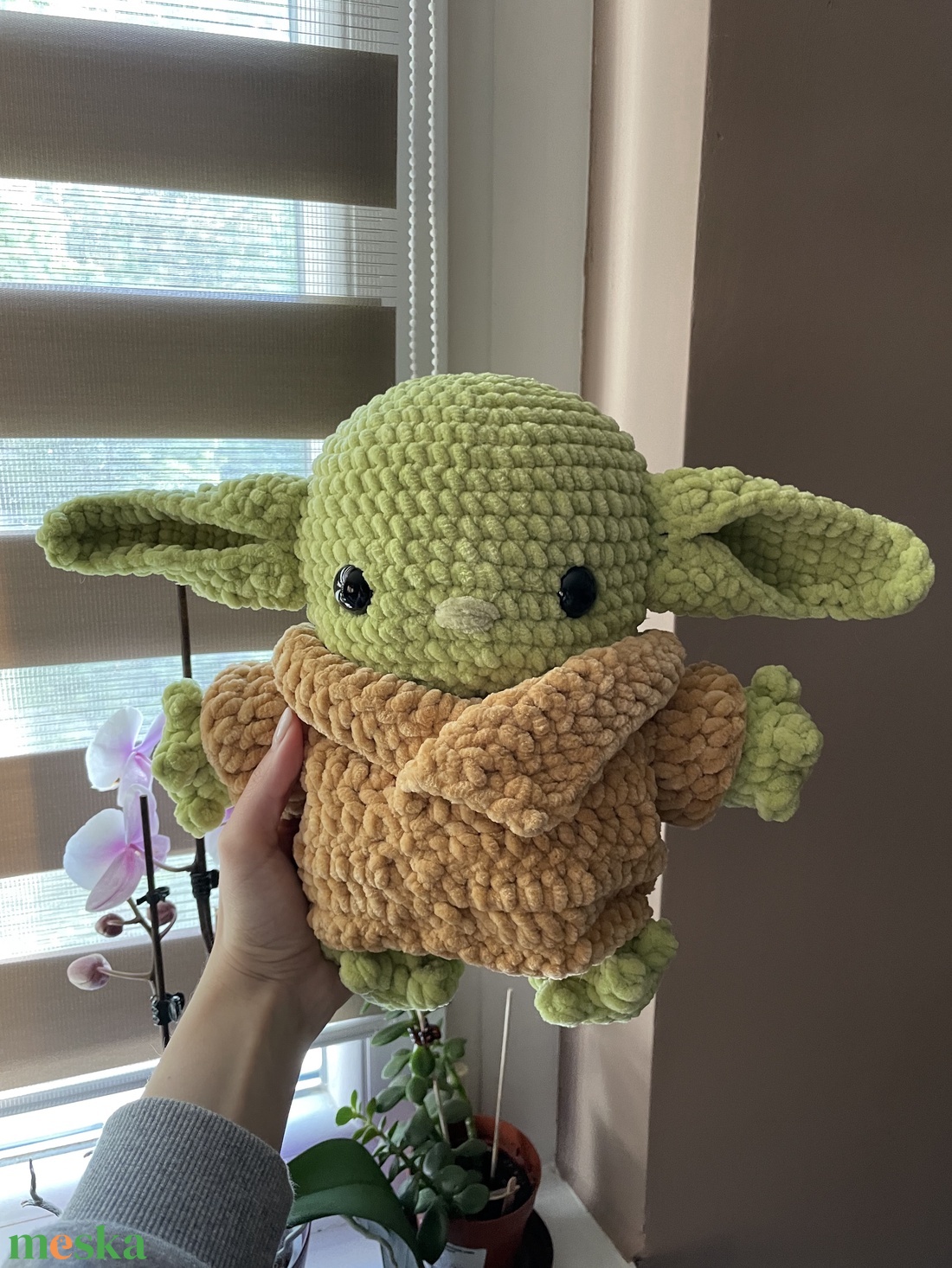 Horgolt plüss Yoda - játék & sport - plüssállat & játékfigura - más figura - Meska.hu