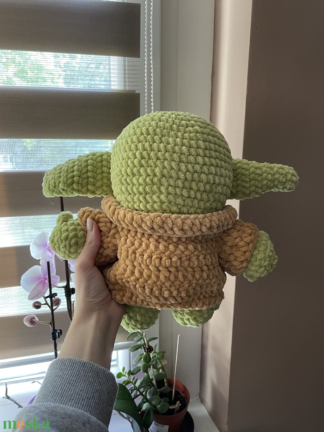 Horgolt plüss Yoda - játék & sport - plüssállat & játékfigura - más figura - Meska.hu