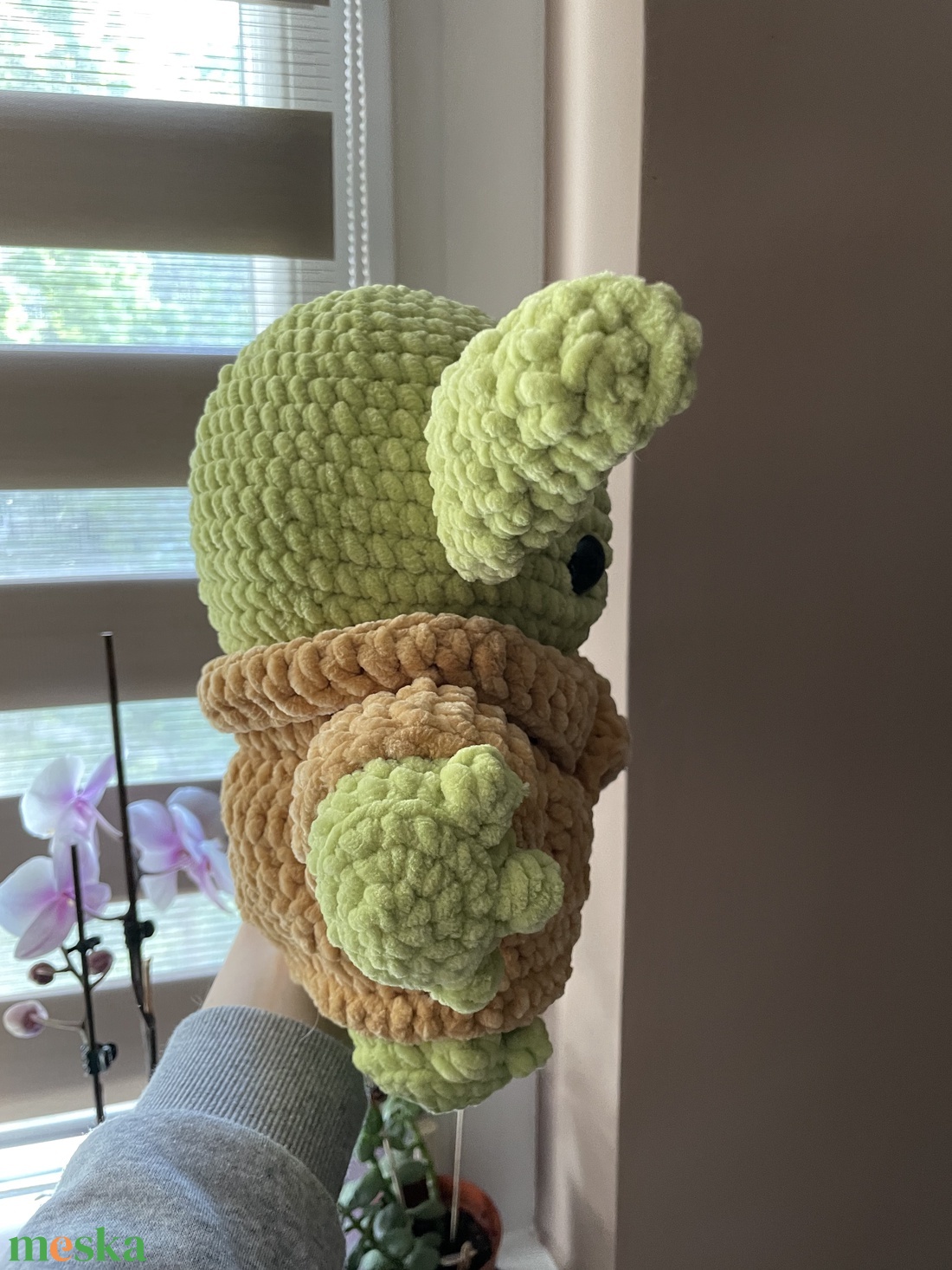 Horgolt plüss Yoda - játék & sport - plüssállat & játékfigura - más figura - Meska.hu