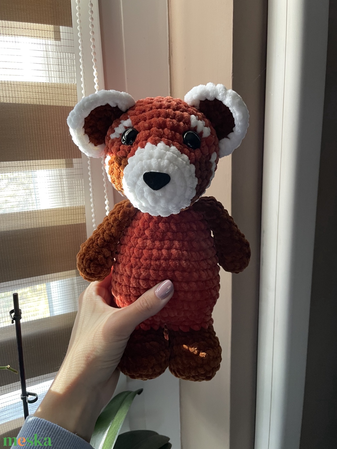 Horgolt plüss vörös panda - játék & sport - plüssállat & játékfigura - más figura - Meska.hu