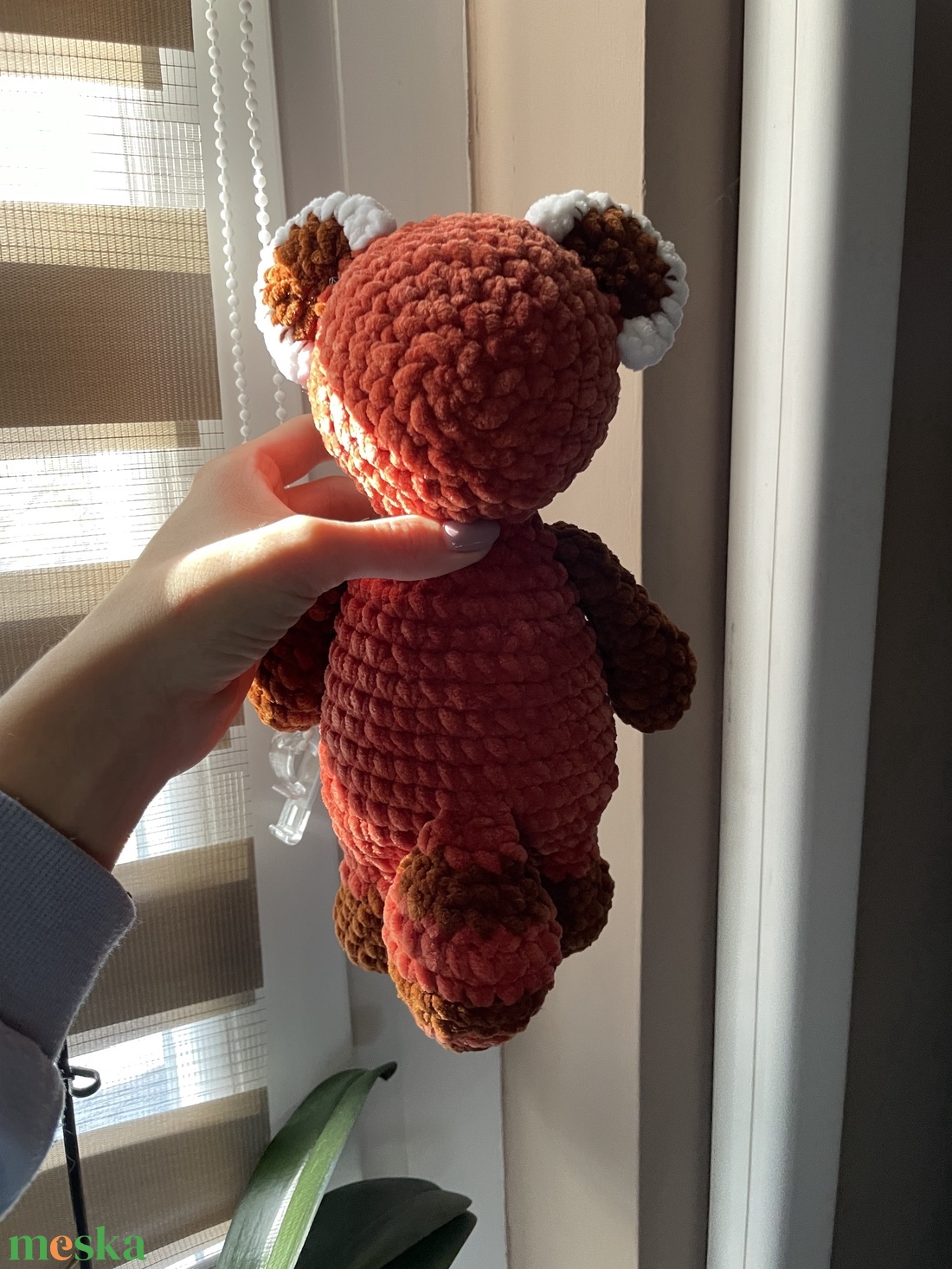 Horgolt plüss vörös panda - játék & sport - plüssállat & játékfigura - más figura - Meska.hu