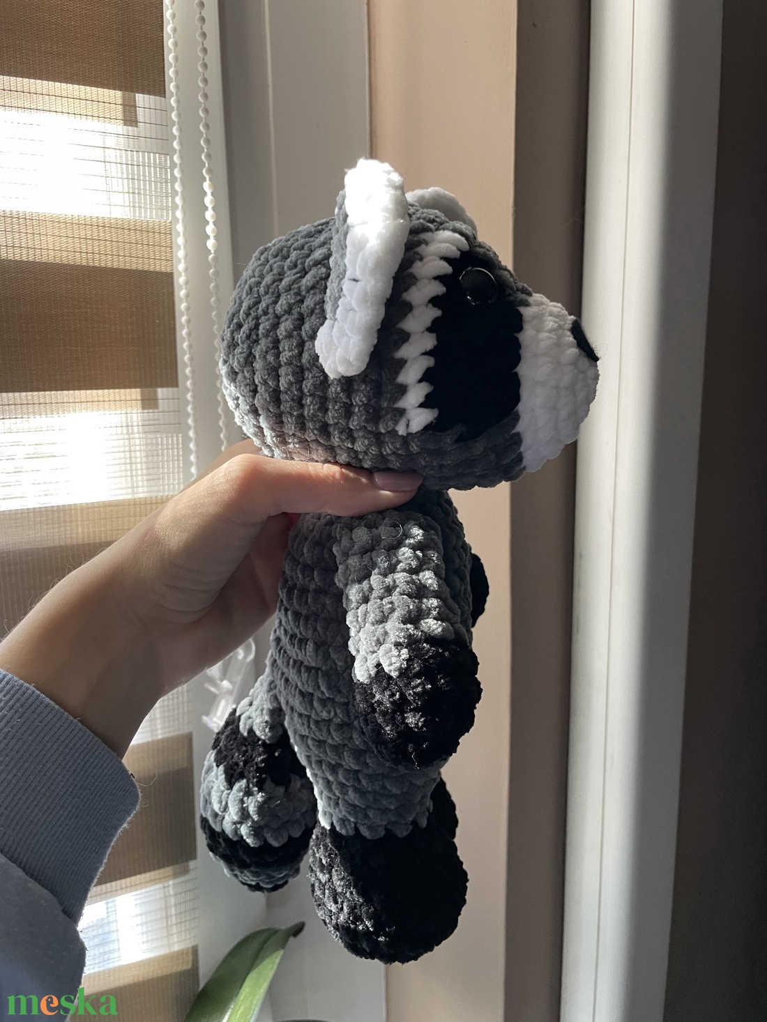 Horgolt plüss mosómedve - játék & sport - plüssállat & játékfigura - más figura - Meska.hu