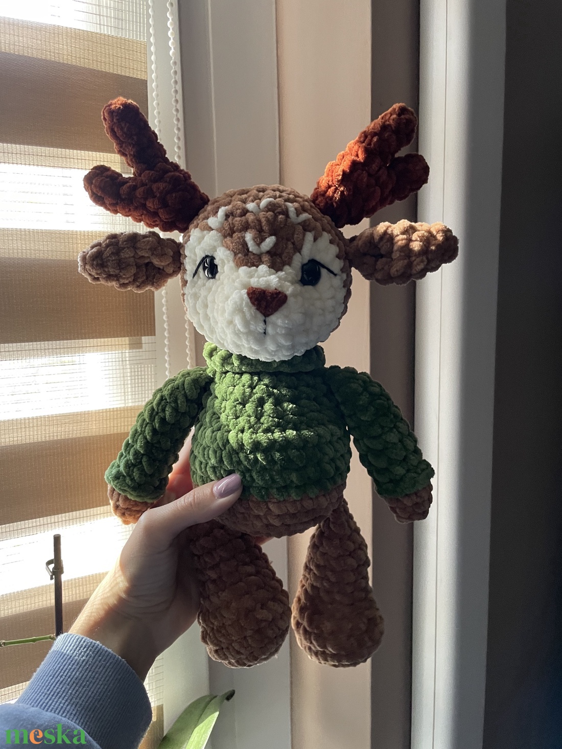 Horgolt plüss rénszarvas fiú - játék & sport - plüssállat & játékfigura - más figura - Meska.hu