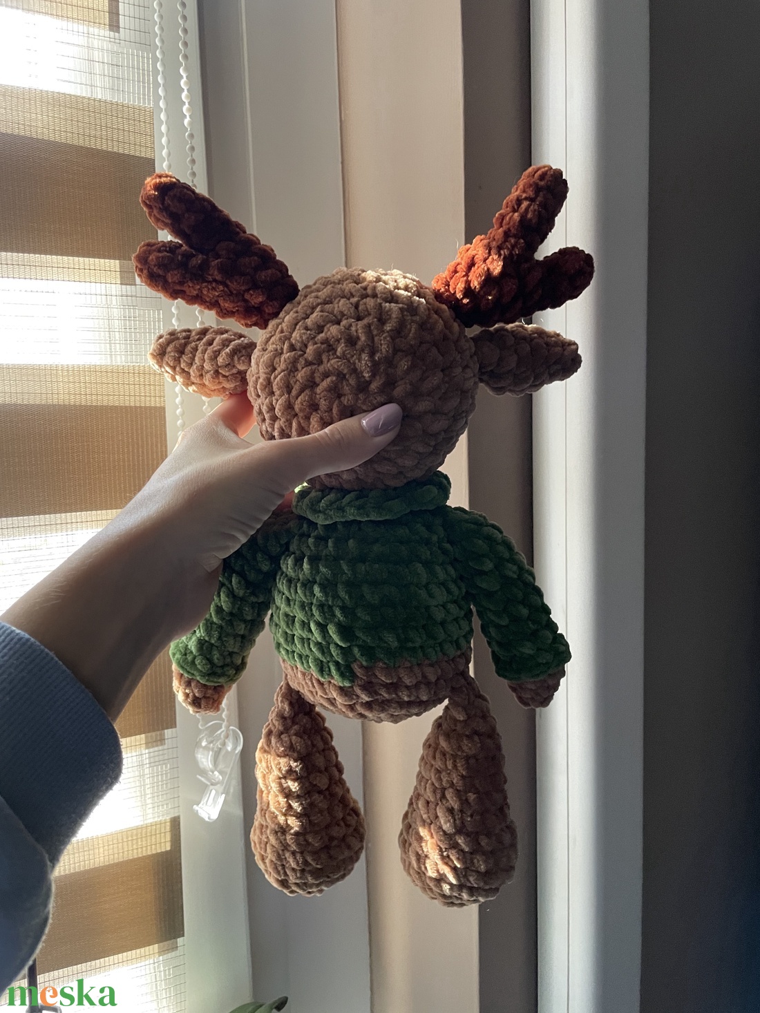 Horgolt plüss rénszarvas fiú - játék & sport - plüssállat & játékfigura - más figura - Meska.hu