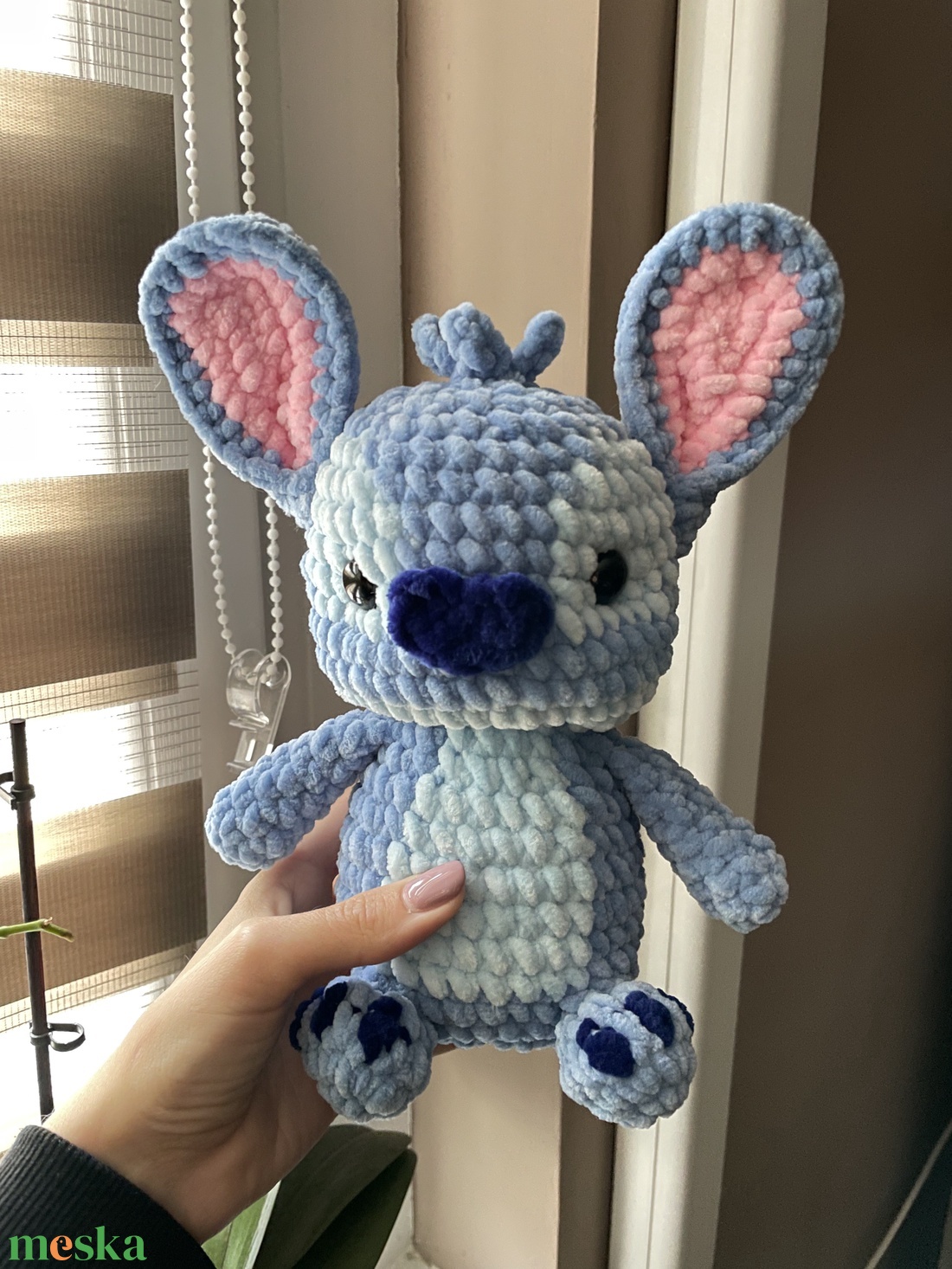 Horgolt plüss Stitch - játék & sport - plüssállat & játékfigura - plüss mesefigurák - Meska.hu