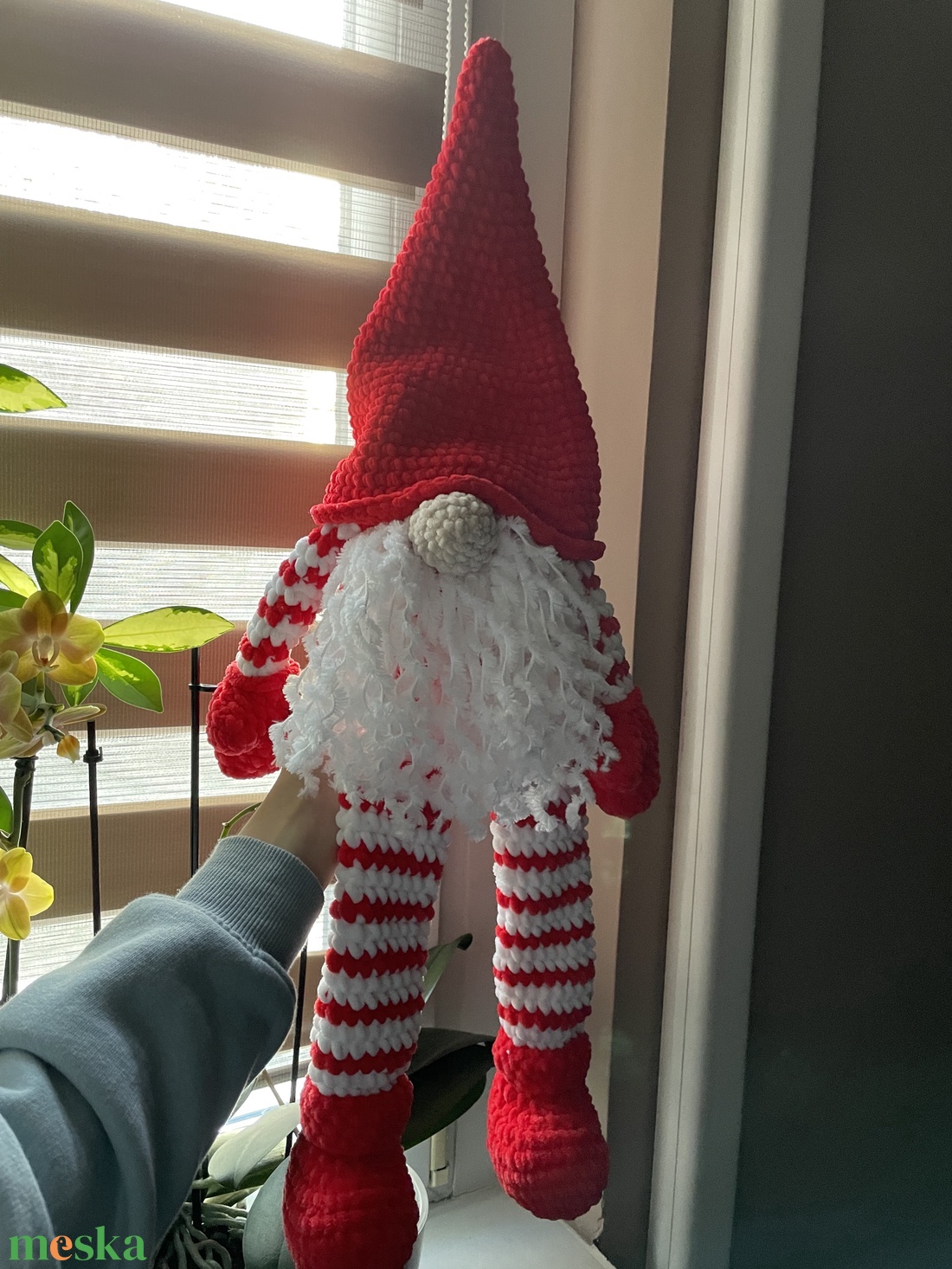 Horgolt plüss karácsonyi manó dísz - játék & sport - plüssállat & játékfigura - más figura - Meska.hu