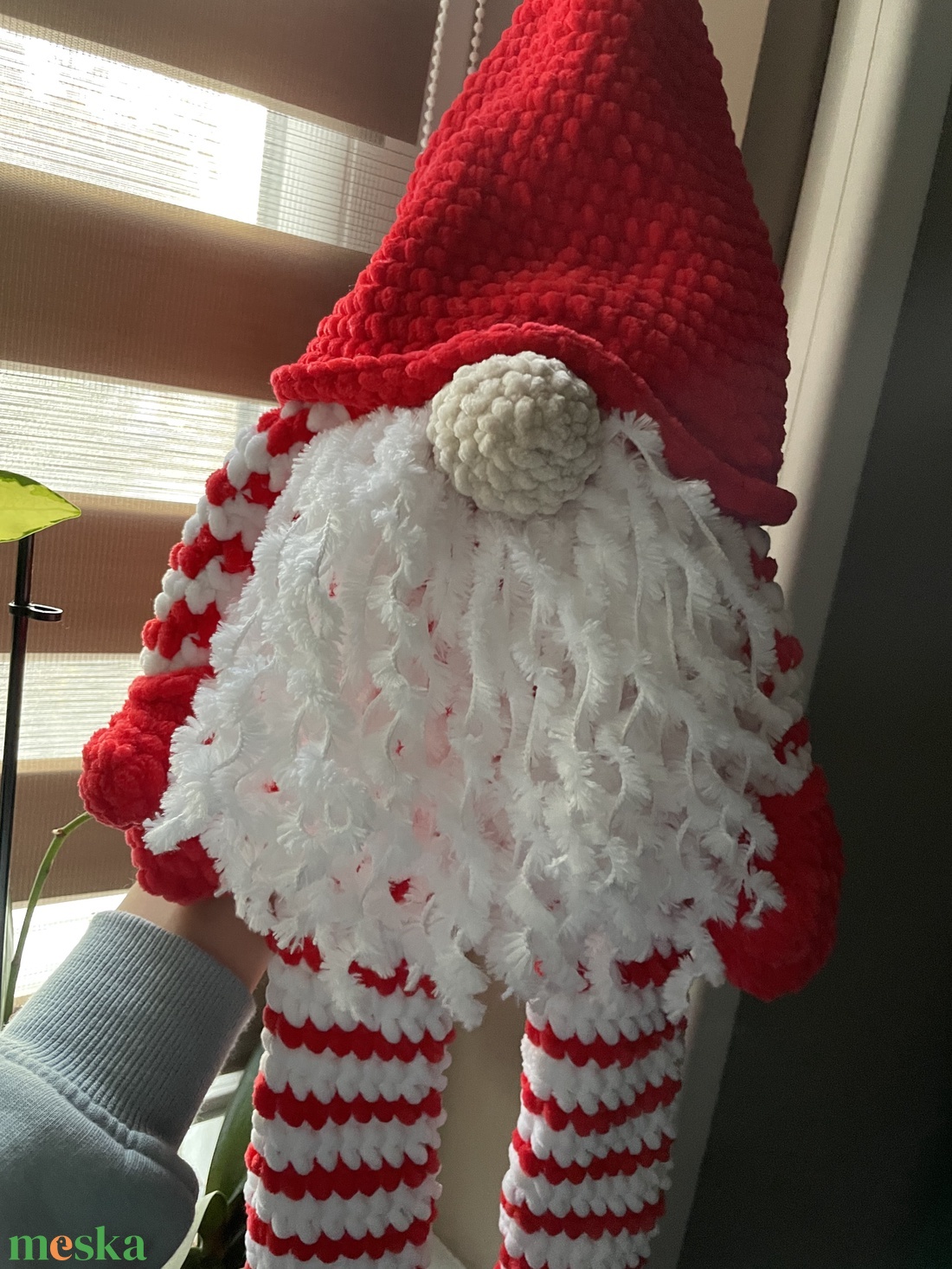 Horgolt plüss karácsonyi manó dísz - játék & sport - plüssállat & játékfigura - más figura - Meska.hu