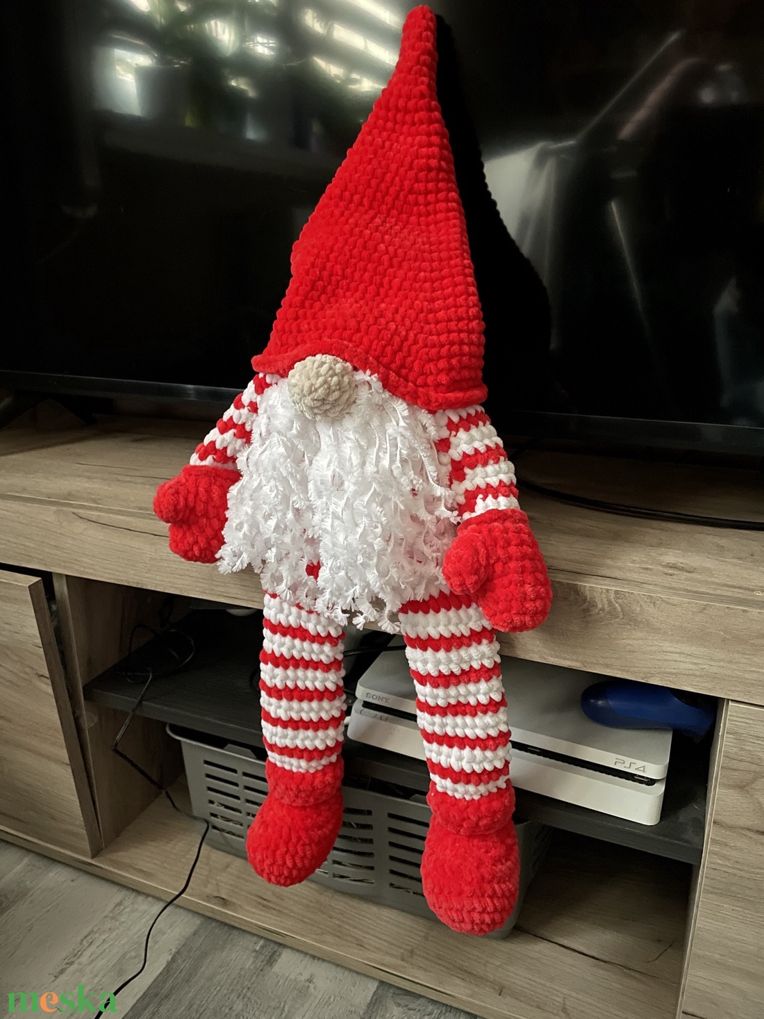 Horgolt plüss karácsonyi manó dísz - játék & sport - plüssállat & játékfigura - más figura - Meska.hu