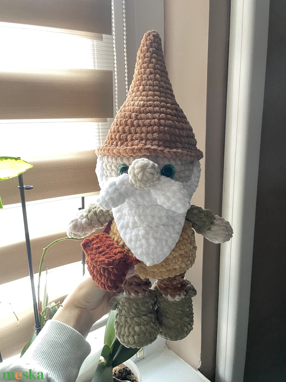 Horgolt plüss kerti törpe manó - játék & sport - plüssállat & játékfigura - manó - Meska.hu