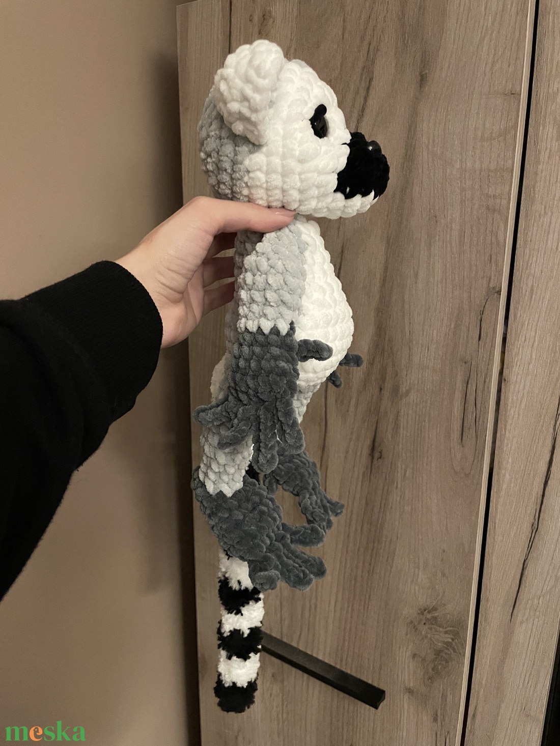 Horgolt plüss gyűrűsfarkú majom - játék & sport - plüssállat & játékfigura - más figura - Meska.hu