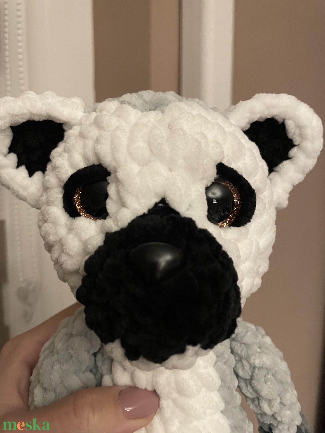 Horgolt plüss gyűrűsfarkú majom - játék & sport - plüssállat & játékfigura - más figura - Meska.hu