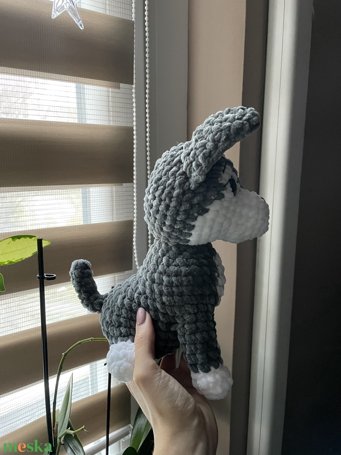 Horgolt plüss husky kutya - játék & sport - plüssállat & játékfigura - kutya - Meska.hu