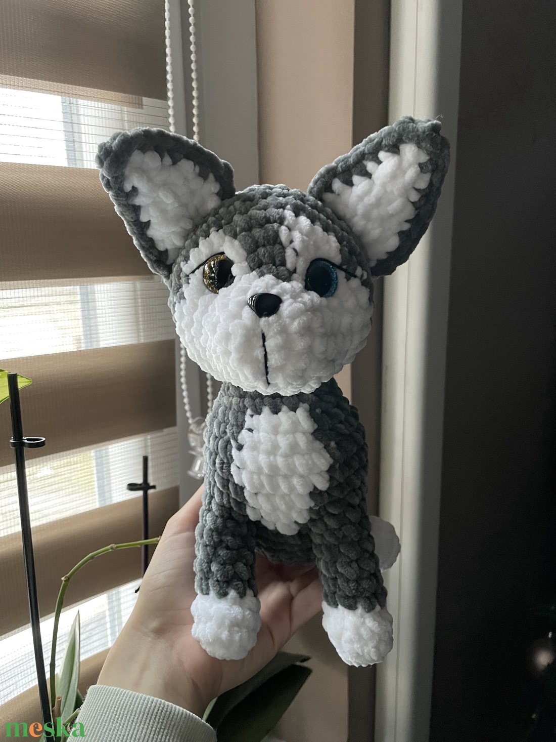 Horgolt plüss husky kutya - játék & sport - plüssállat & játékfigura - kutya - Meska.hu