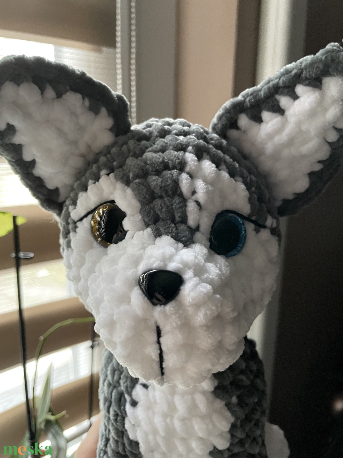 Horgolt plüss husky kutya - játék & sport - plüssállat & játékfigura - kutya - Meska.hu