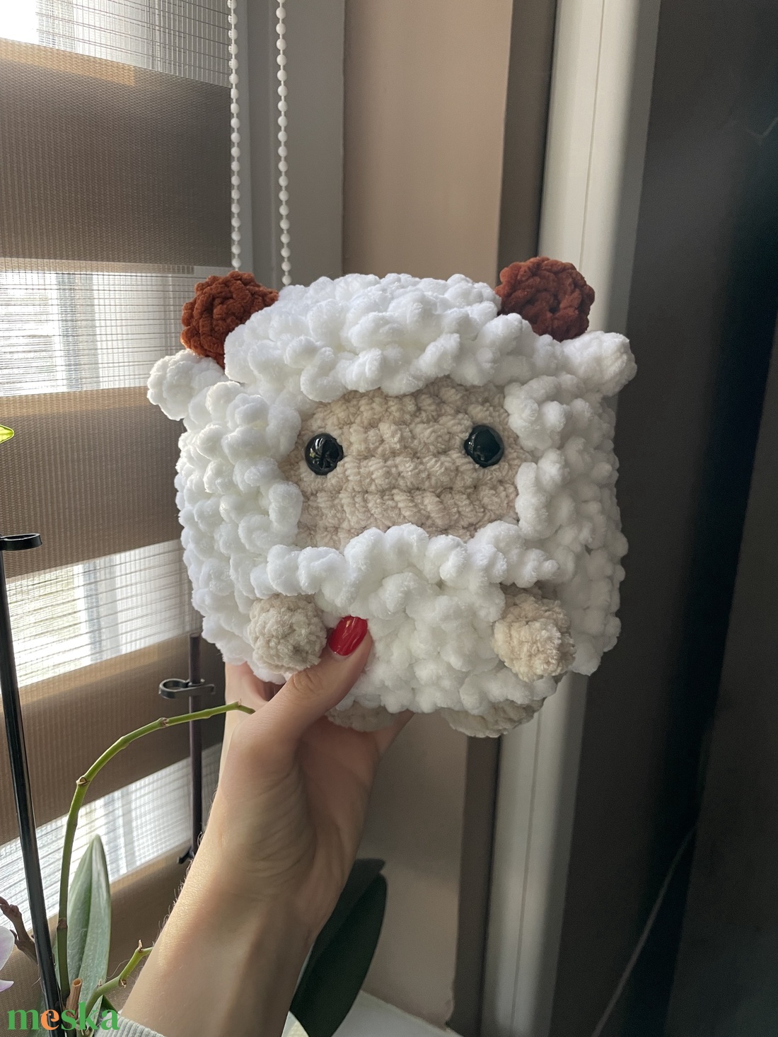 Horgolt plüss bárány - játék & sport - plüssállat & játékfigura - más figura - Meska.hu