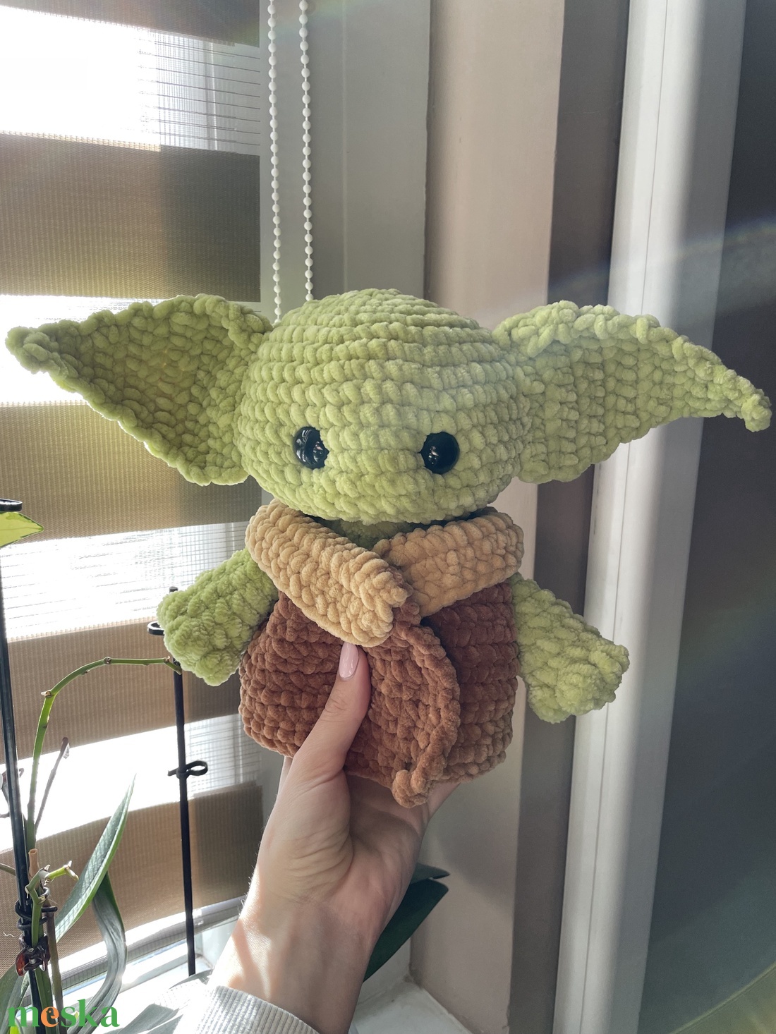 Horgolt plüss Yoda - játék & sport - plüssállat & játékfigura - plüss mesefigurák - Meska.hu