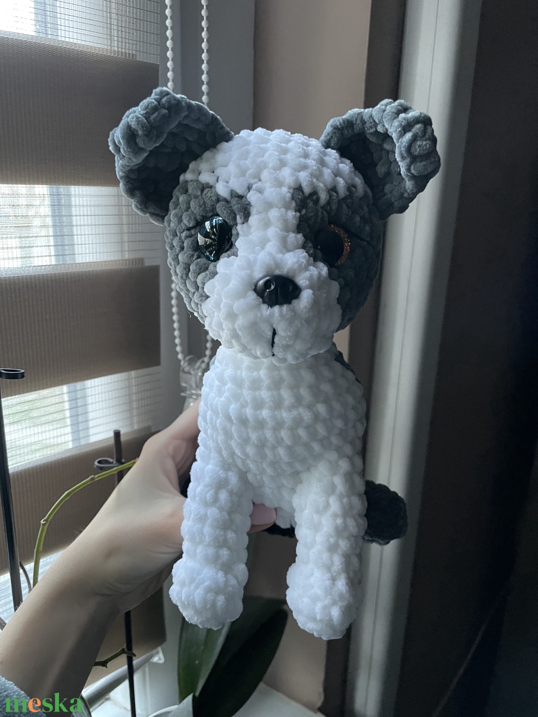 Horgolt plüss border collie kutya - játék & sport - plüssállat & játékfigura - kutya - Meska.hu