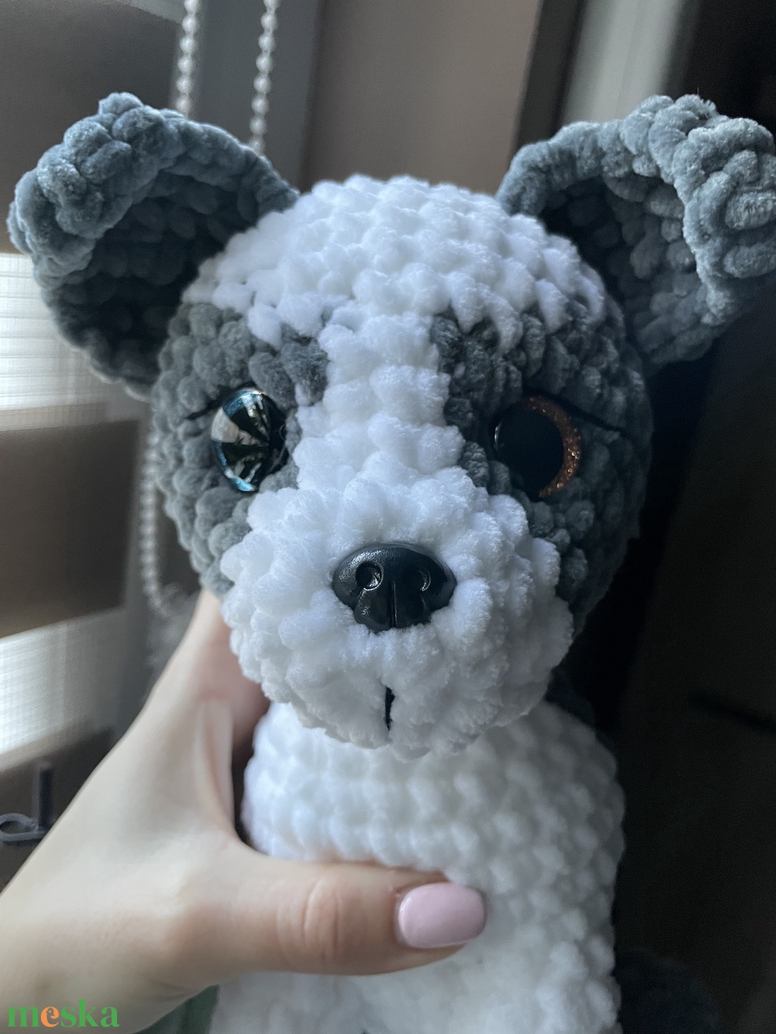 Horgolt plüss border collie kutya - játék & sport - plüssállat & játékfigura - kutya - Meska.hu