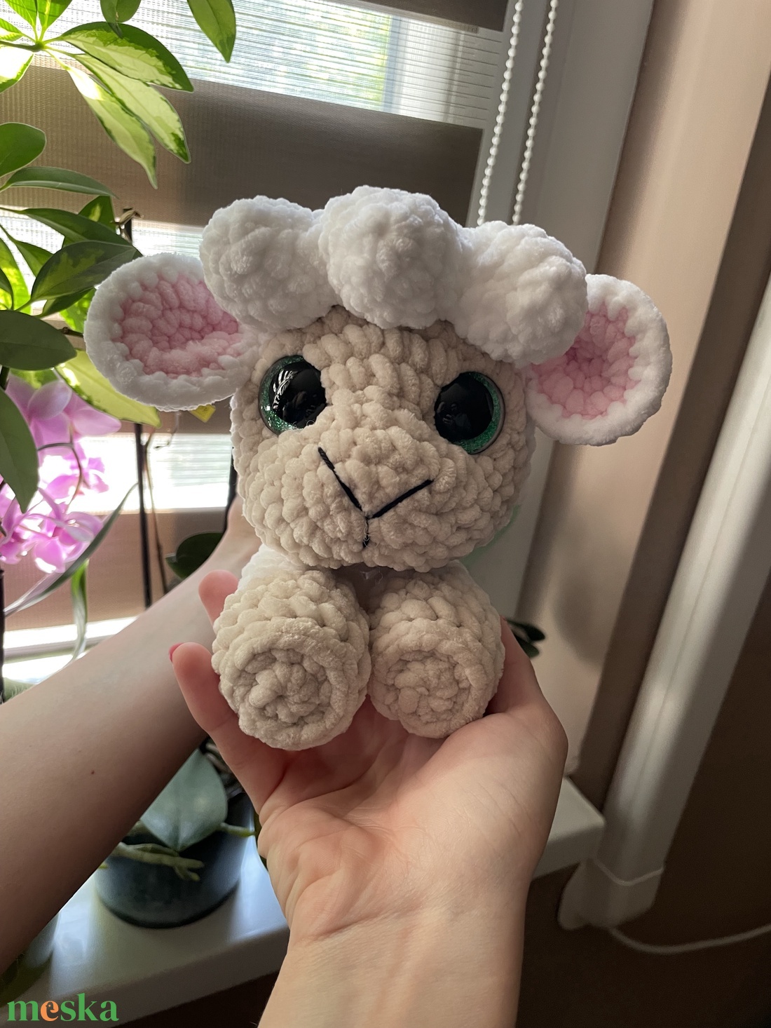 Horgolt plüss bárány - játék & sport - plüssállat & játékfigura - plüss bárány - Meska.hu