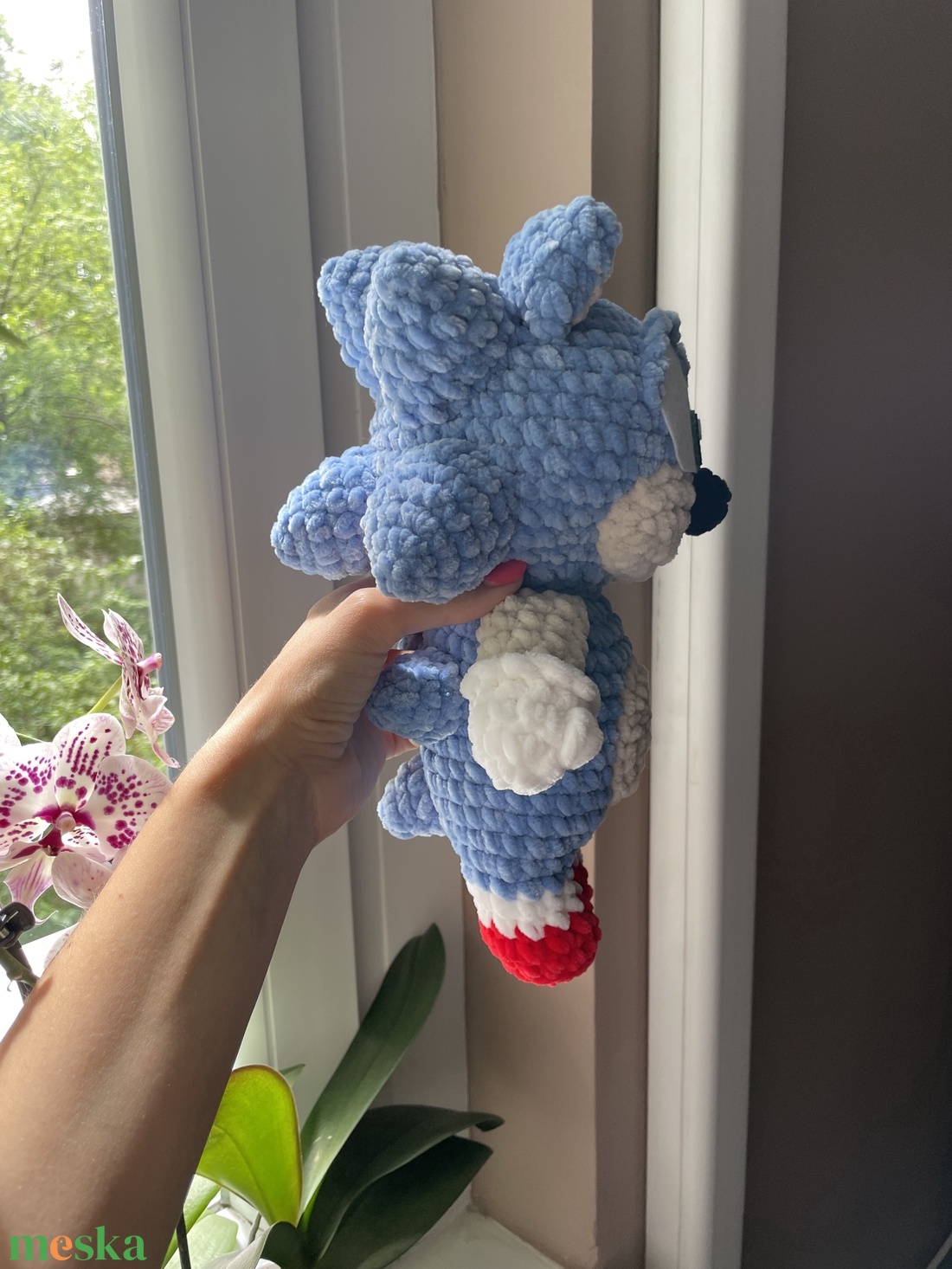 Horgolt plüss Sonic sündisznó figura - játék & sport - plüssállat & játékfigura - plüss mesefigurák - Meska.hu