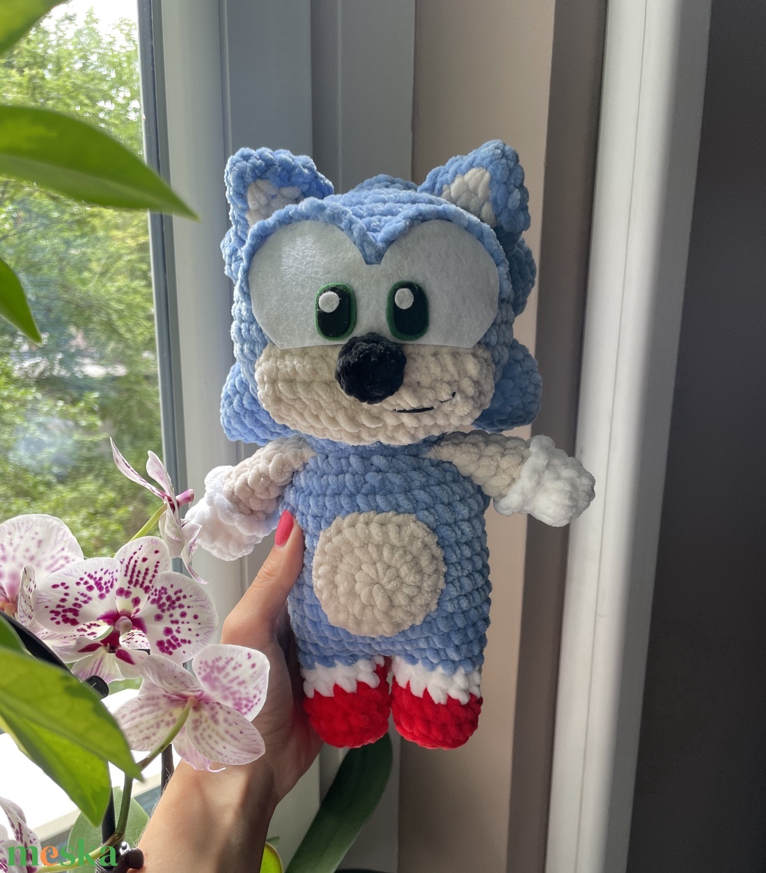 Horgolt plüss Sonic sündisznó figura - játék & sport - plüssállat & játékfigura - plüss mesefigurák - Meska.hu