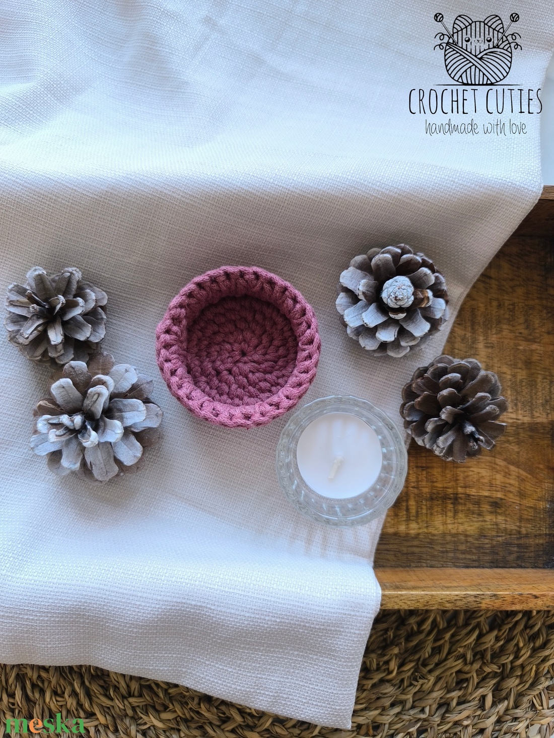 Horgolt mini gyertyatartó - otthon & életmód - gyertya, illat, aroma - gyertyatartó - Meska.hu Horgolt mini gyertyatartó - otthon & életmód - gyertya, illat, aroma - gyertyatartó - Meska.hu
