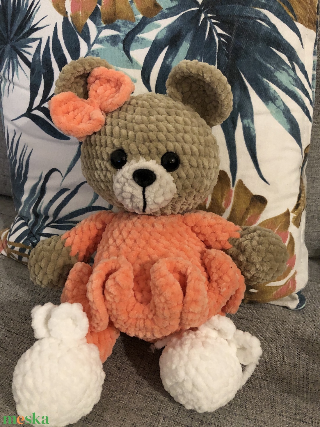 Horgolt Plüss macilány  - játék & sport - plüssállat & játékfigura - maci - Meska.hu