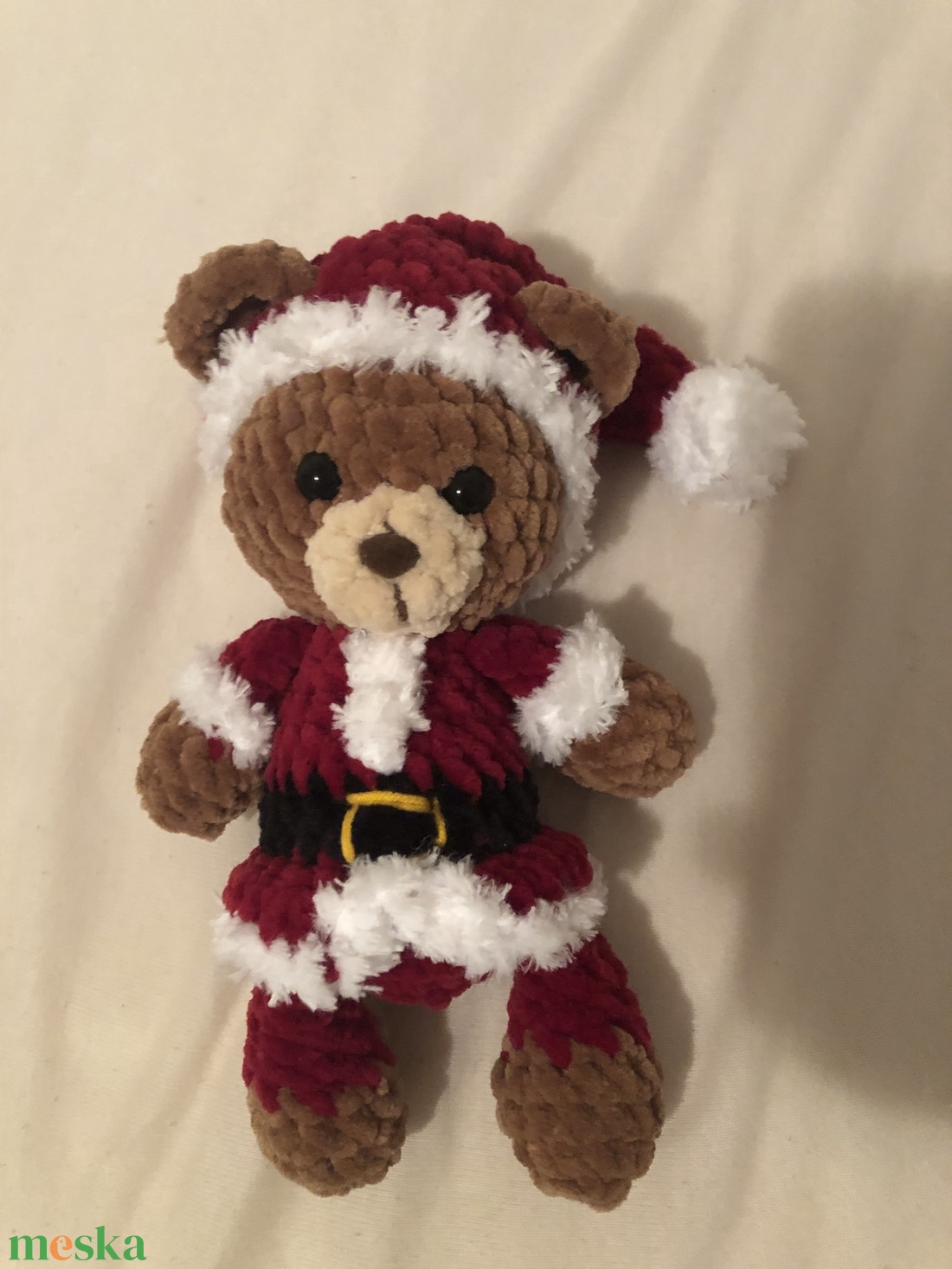 Horgolt karácsonyi maci - játék & sport - plüssállat & játékfigura - maci - Meska.hu