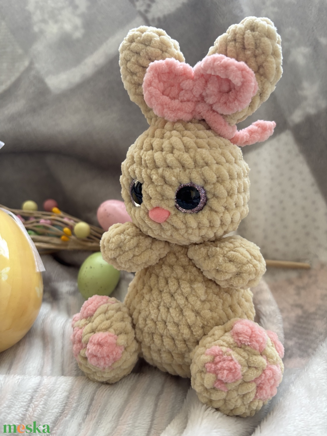 Horgolt Plüss Nyuszi - játék & sport - plüssállat & játékfigura - nyuszi - Meska.hu