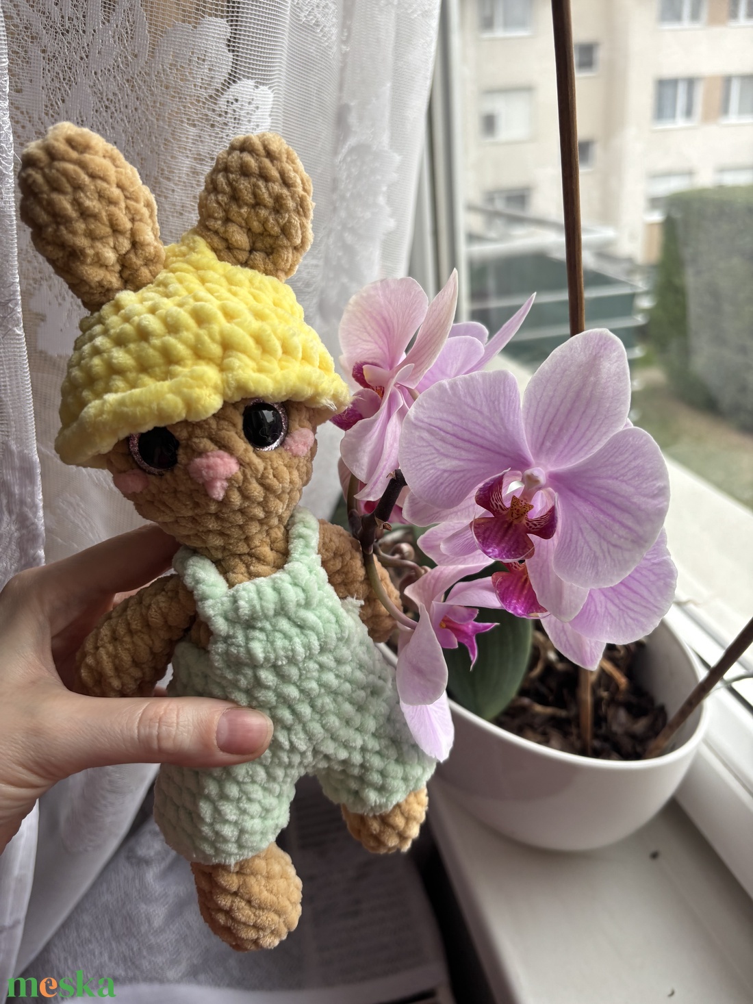 Horgolt Plüss Nyuszi fiú - játék & sport - plüssállat & játékfigura - nyuszi - Meska.hu