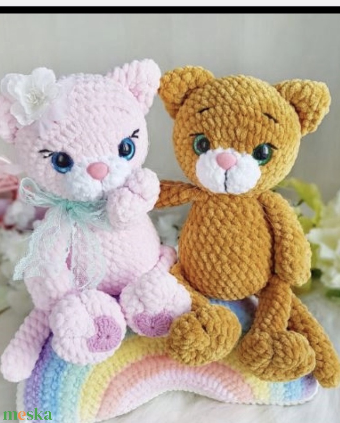 Horgolt Cica fiú vagy lány - játék & sport - plüssállat & játékfigura - cica - Meska.hu