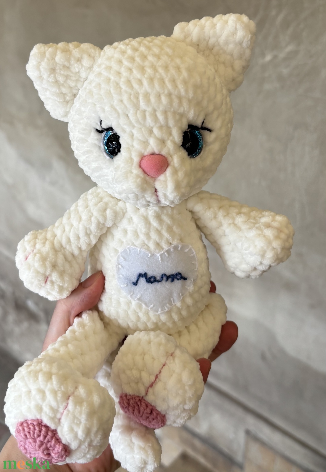 Horgolt Cica fiú vagy lány - játék & sport - plüssállat & játékfigura - cica - Meska.hu