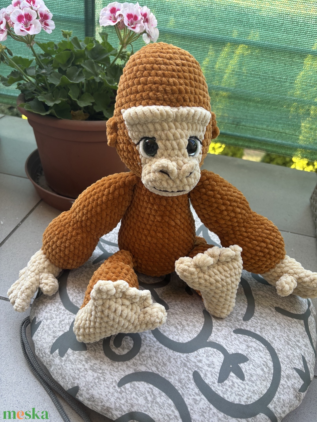 Horgolt Gorilla - játék & sport - plüssállat & játékfigura - majom - Meska.hu