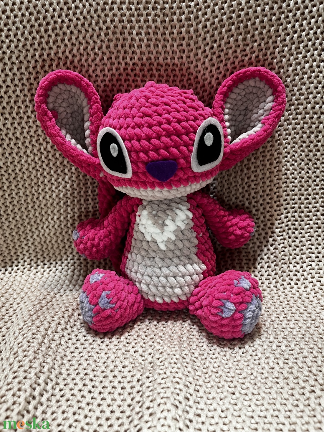 Rózsaszín Stitch plüss  - játék & sport - plüssállat & játékfigura - más figura - Meska.hu