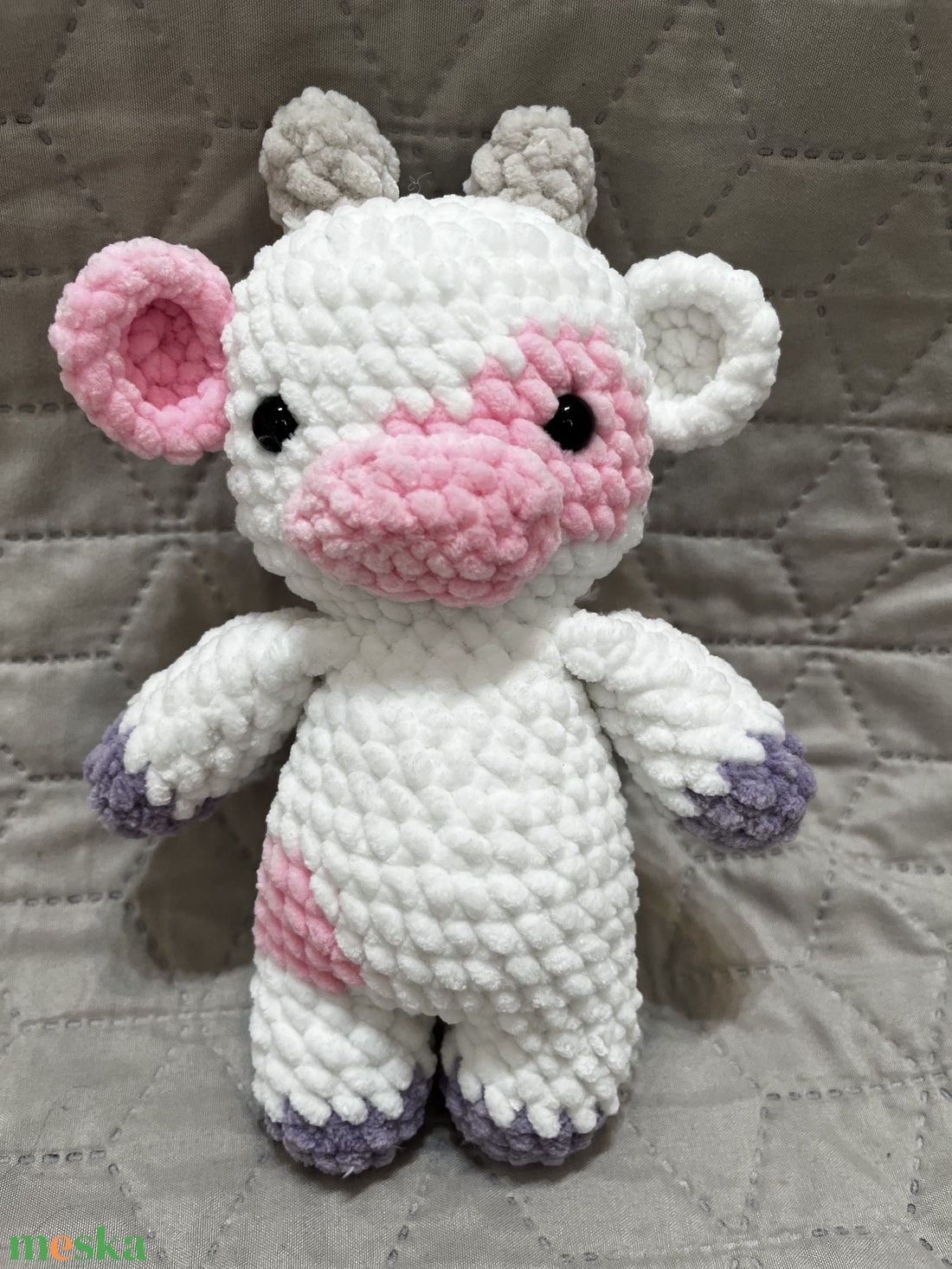 Horgolt Boci plüss  - játék & sport - plüssállat & játékfigura - boci, tehén - Meska.hu