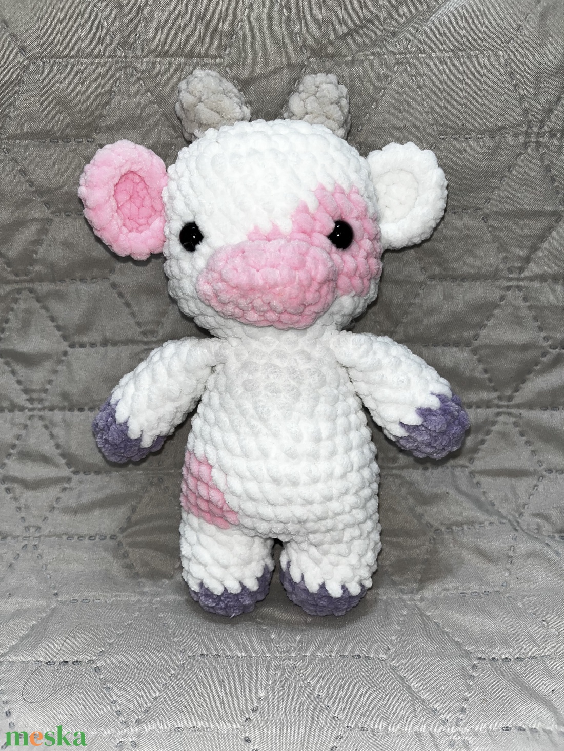 Horgolt Boci plüss  - játék & sport - plüssállat & játékfigura - boci, tehén - Meska.hu