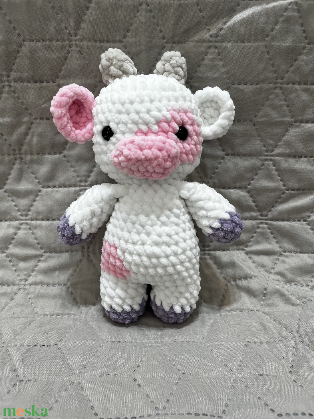 Horgolt Boci plüss  - játék & sport - plüssállat & játékfigura - boci, tehén - Meska.hu