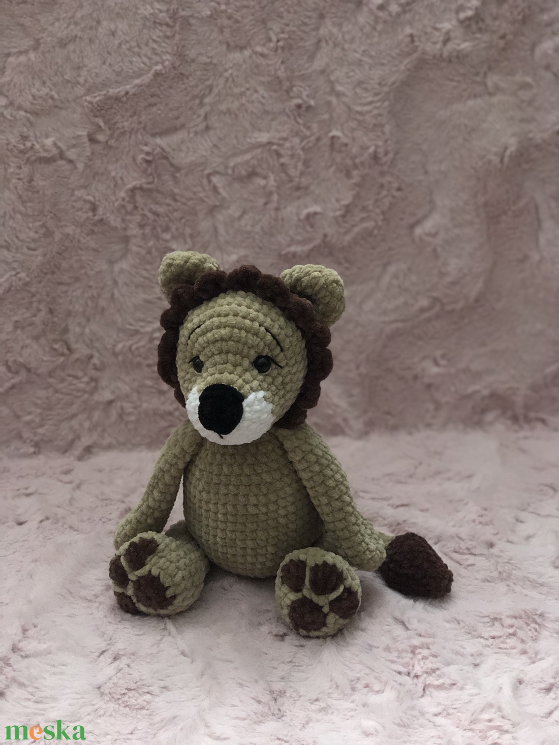 Horgolt oroszlán - játék & sport - plüssállat & játékfigura - más figura - Meska.hu