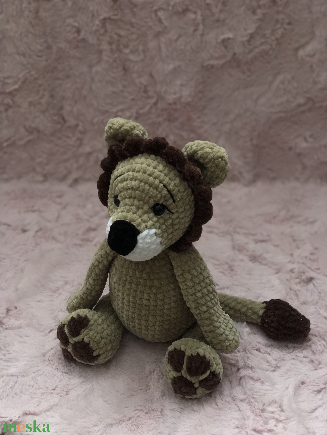 Horgolt oroszlán - játék & sport - plüssállat & játékfigura - más figura - Meska.hu