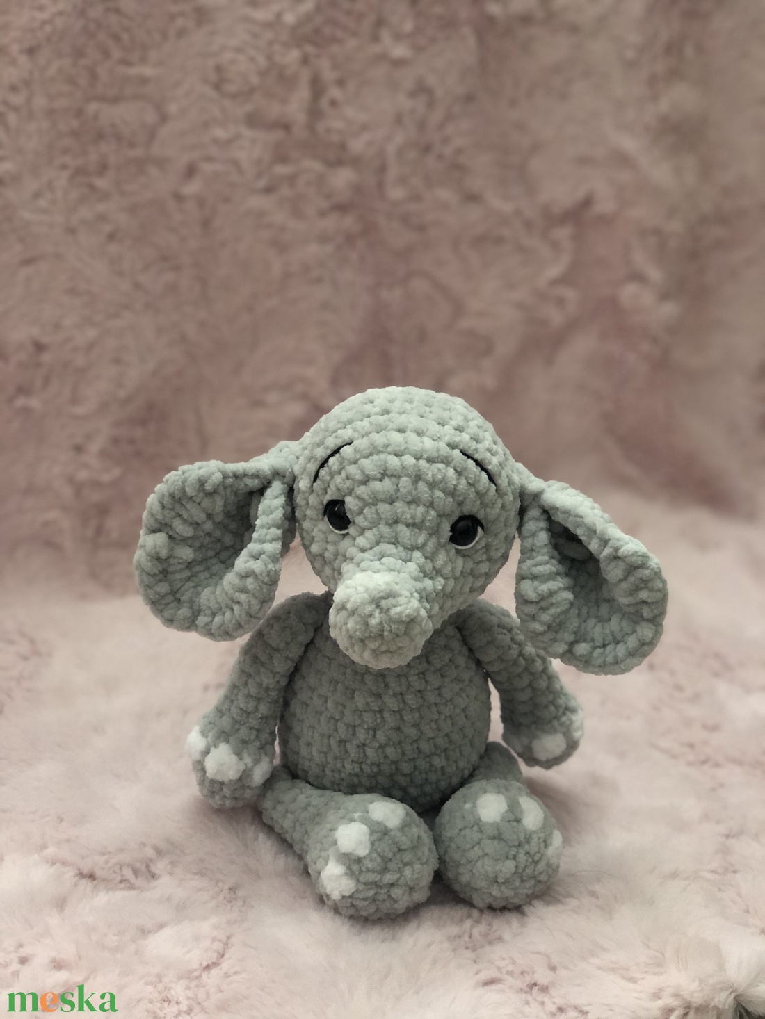 Horgolt elefánt - játék & sport - plüssállat & játékfigura - elefánt - Meska.hu