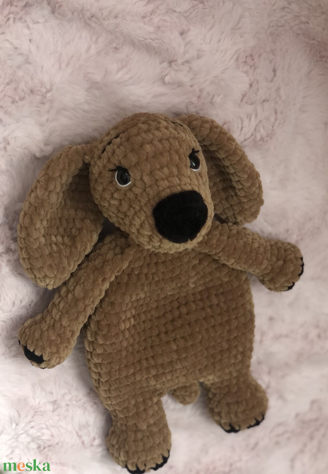 Horgolt kutya - baba - mama - baba játékok - szundikendő, alvóka - Meska.hu