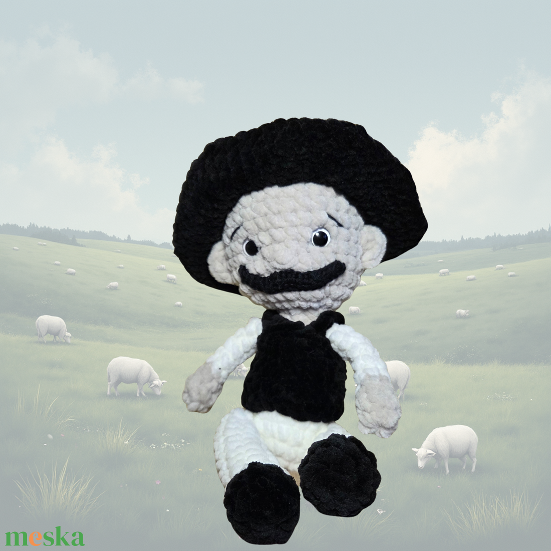 Magyar juhász subával � kézzel készült, egyedi horgolt figura - játék & sport - plüssállat & játékfigura - más figura - Meska.hu