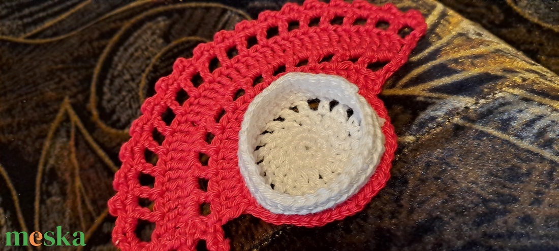 Horgolt adventi mécsestartó - karácsony - adventi díszek - adventi gyertyadíszek és koszorúdíszek - Meska.hu