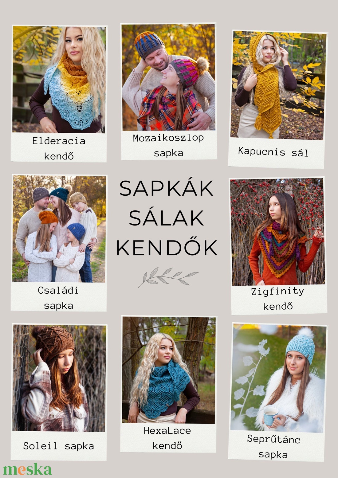 CrocheTrend � Horgolt sapkák, sálak és kendők - nyomtatott könyv - diy (csináld magad) - szabásminta, útmutató - horgolási minta - Meska.hu