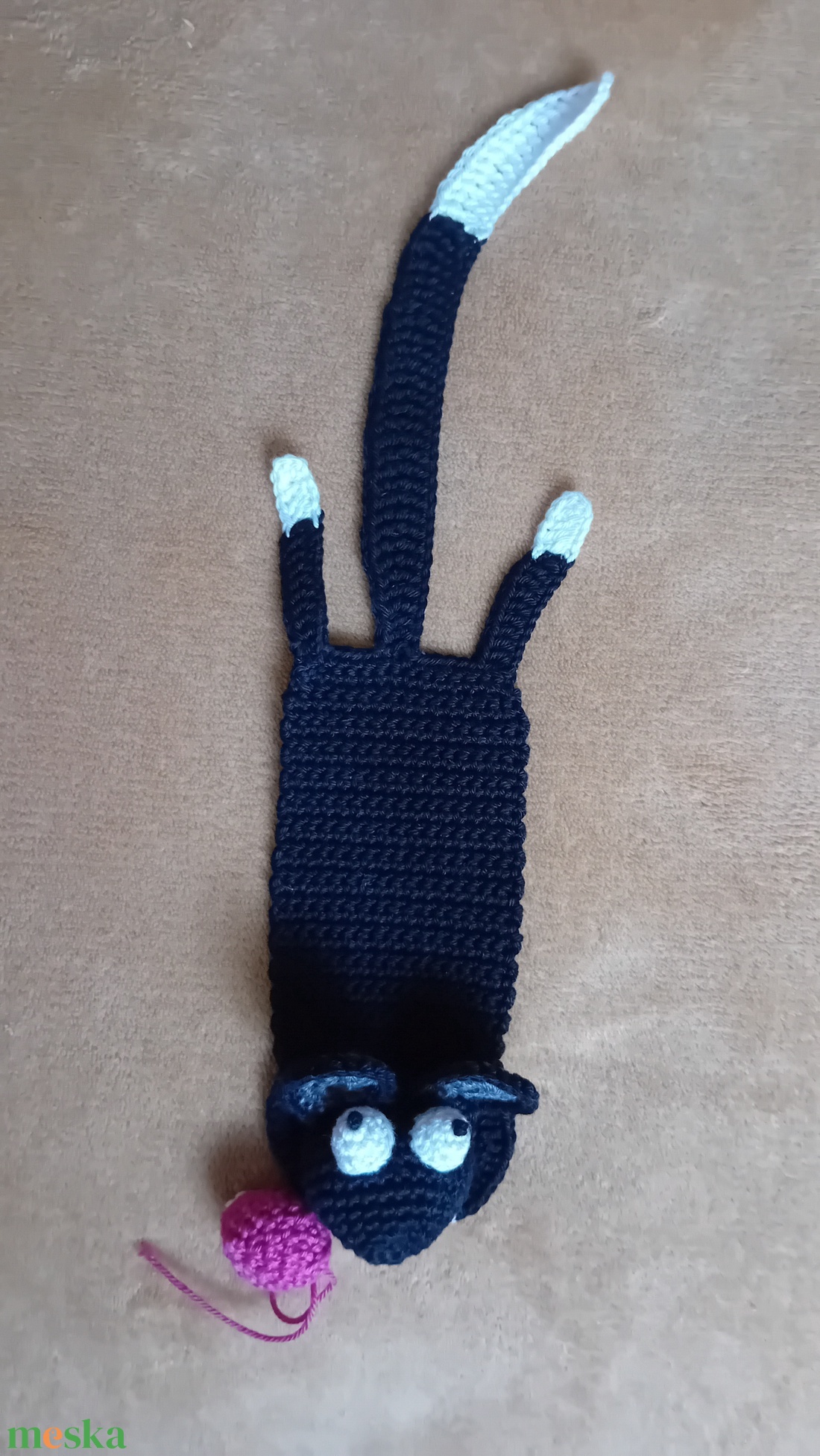 Fekete cica könyvjelző - könyv & zene - könyvjelző - Meska.hu