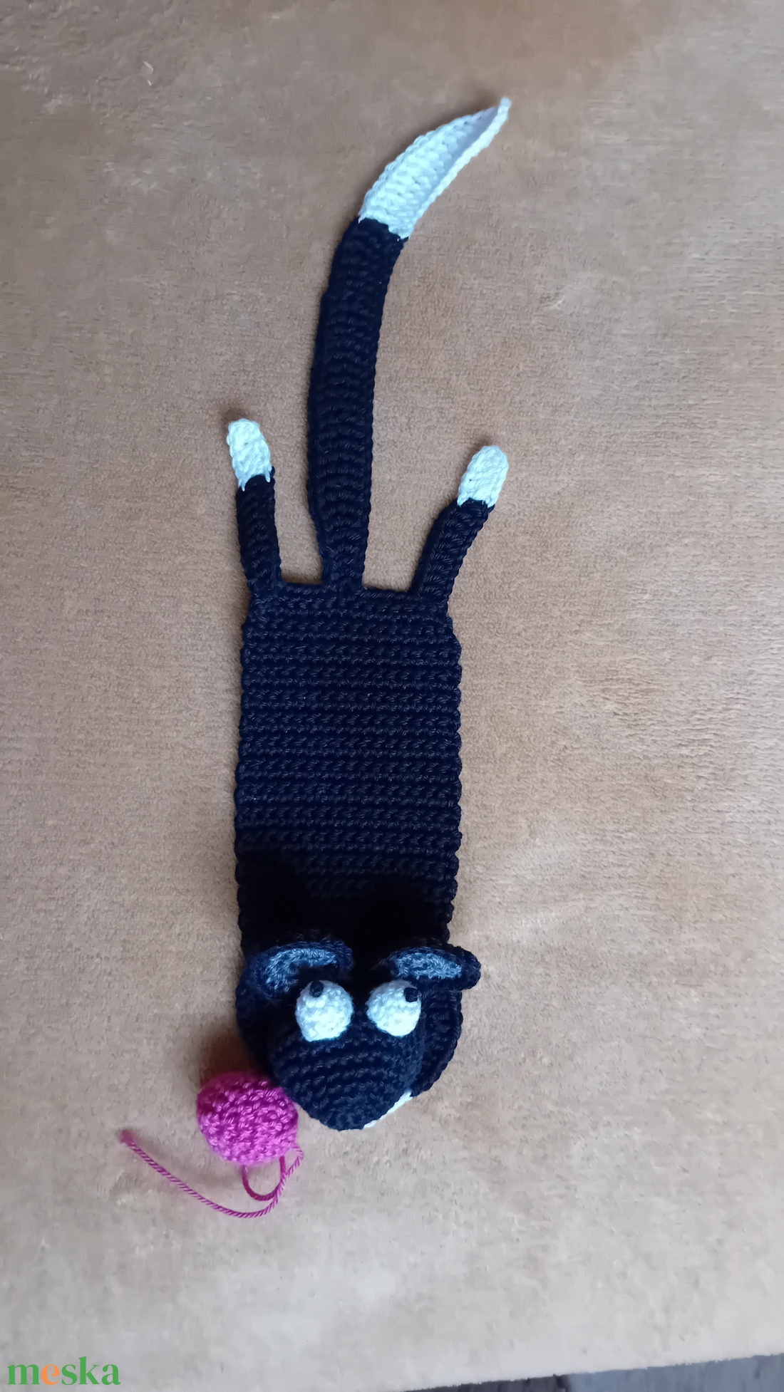 Fekete cica könyvjelző - könyv & zene - könyvjelző - Meska.hu