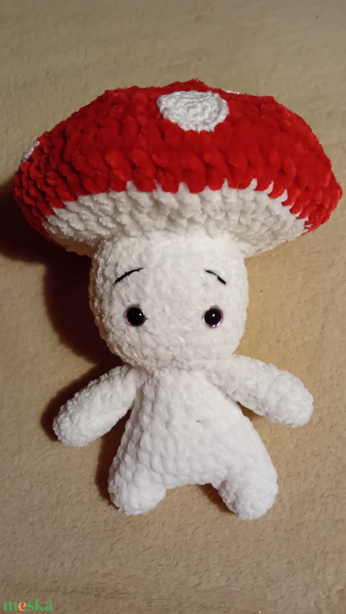 Piros kalapos gomba - játék & sport - plüssállat & játékfigura - más figura - Meska.hu